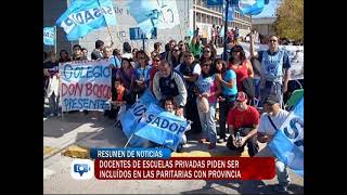 Docentes de escuelas privadas piden ser incluidos en las paritarias con provincia [upl. by Lemmuela]