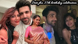 Sriti jha 37th birthday celebration with Arjit taneja and murunal thakur wisehes sriti jha [upl. by Esinaj]