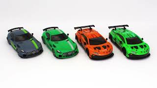 CMJ RC CARS Lamborghini Huracan DTM amp Mercedes GTPro 124 Scale Remote Control Cars [upl. by Ibur]