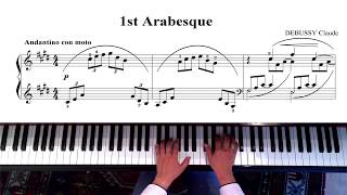 Debussy  Arabesque No 1 with score [upl. by Econah]