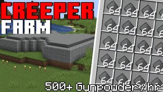 Easy Creeper Farm for java 1165  1201  Creeper farm tutorial 900 gunpowder  HR [upl. by Hsizan]