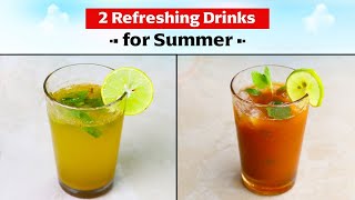 2 Refreshing Drinks for Summer  गर्मी की 2 ठंडी ड्रिंक रेसिपीज  SAAOL Zero Oil Cooking [upl. by Aneehsyt]