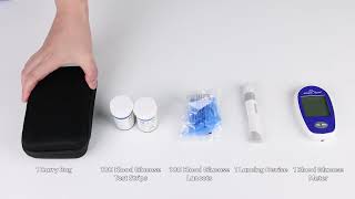 EasyHome Blood Glucose Monitor Kit Diabetes Testing Kit  100 Test Strips and 100 Blood Lancets [upl. by Winson]