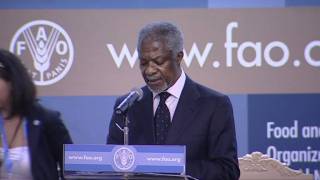 Kofi Annan speaking at FAO Conference 37th Session [upl. by Wadsworth]