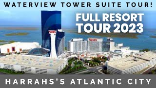 Harrahs Atlantic City NJ Full Resort Tour Waterfront tower suite [upl. by Oiromed397]