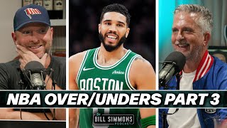 NBA OverUnders Part 3 The CelticsHeat Divisions  The Bill Simmons Podcast [upl. by Eusoj2]