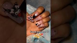 Recreating Kuromi gel x as press on 💅 credit to susiexxi10 I love her nails🥰nails [upl. by Roots]