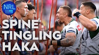 Maori AllStars deliver a powerful pregame Haka  NRL on Nine [upl. by Maximo]