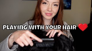 Let Me Play With Your Hair ASMR Hair Brushing Sprays Head Massage [upl. by Otrebtuc]