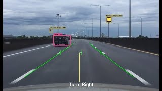 Lane detection and object detection with OpenCV amp TensorFlow [upl. by Eboj]