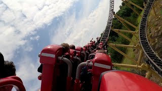 Desert Race POV Unique Intamin Accelerator Coaster Heide Park Germany [upl. by Suoirred815]