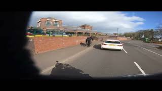 cyclist almost gets hit by car at morrisons dumfries [upl. by Llerraf]