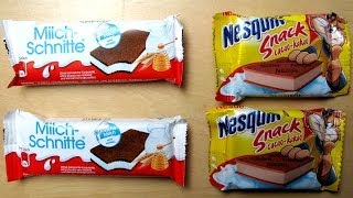 Ferrero Milchschnitte vs Nestlé Nesquik Snack Cacao [upl. by Nnylkoorb493]