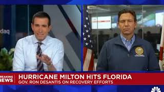 Governor Ron DeSantis Slams a CNBC host that accused him of politicizing Hurricane Milton What Kama [upl. by Aikcir]