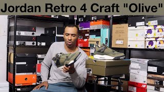 Jordan Retro 4 Craft quotOlivequot [upl. by Oecam91]