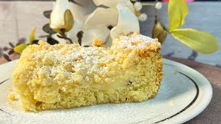 Streuselkuchen mit Vanillepudding  Schnelles und einfaches Rezept [upl. by Ben824]