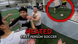 INTENSE INDOOR SOCCER GAMES GET HEATED  First Person Football  Soccer POV Indoor Soccer [upl. by Ardeahp995]