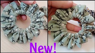 my new style of scrunchies 😍🎀 how to make a Scrunchie at home 💙 diy Scrunchie [upl. by Stannwood]