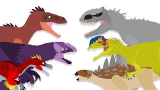 Utahraptor  DinoMania  Dinosaurs cartoons battles  animated movies 2018 [upl. by Nomed118]