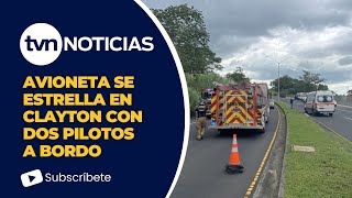 Cae una avioneta en el área Boscosa de Clayton [upl. by Zadack]