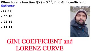 finding Gini coefficient of from Lorenz curve JNU2021paper [upl. by Einnus302]