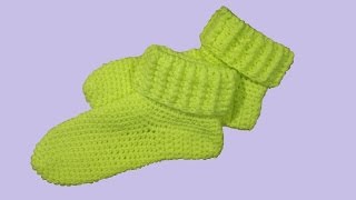 Calze alluncinetto slippers velocissime   crochet socks  calcetines en crochet [upl. by Yerffeg]