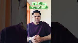 ITR Filing income based limit II itr itrfiling [upl. by Nile]