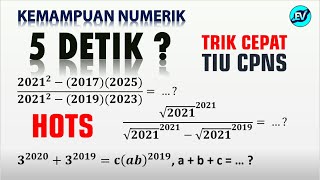 TRIK CEPAT JAWAB TIU CPNS 2021  KEMAMPUAN NUMERIK AKAR DAN PANGKAT 82 [upl. by Enirrok255]