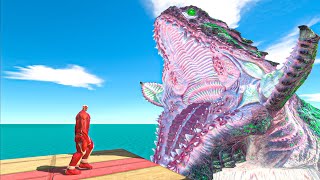 Big and Little Size vs Mutant Mosasaurus  Animal Revolt Battle Simulator [upl. by Tengdin]