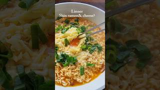 Shin ramen with cheese shinramen ramen spicy spicynoodl asmrsounds shinnoodles noodles [upl. by Nollid]