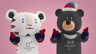 KORENG 2018 평창 마스코트 핑거하트 장갑 홍보 영상  PyeongChang 2018 mascotsdesigned gloves for fingerheart [upl. by Eneryc]