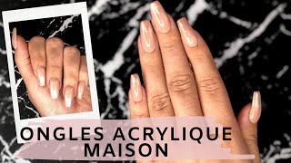 COMMENT FAIRE CES ONGLES EN ACRYLIQUE MAISON  FACILE [upl. by Leahci306]