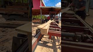 Red Oak Sawn Into 6 14x6 14 Post For Dunnage  Cooks AC36 sawmill [upl. by Herra]