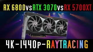 AMD RX 6800 vs RTX 3070  4K  1440p  RAYTRACING [upl. by Hasseman]