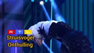 struisvogel  onthulling  the masked singer nederland seizoen 6 [upl. by Rosane392]