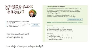 Punten op grafieken Controleren of punt op grafiek ligt van lineaire formule Punt invullen [upl. by Goddart]