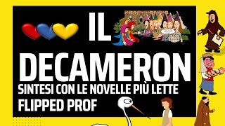 Il DECAMERON riassunto completo delle le novelle più studiate e i disegni di FLIPPED PROF 1 [upl. by Uv]