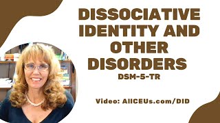 Dissociative Identity Disorder in the DSM 5 TR  Symptoms and Diagnosis [upl. by Mayda]