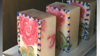 AmberRose and Plumeria Hand made soap video [upl. by Finn694]