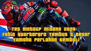 Tes MotoGP Misano 2024  Fabio Quartararo Tembus 5 Besar Yamaha Perlahan Kembali [upl. by Aredna]