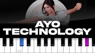 Katerine  Ayo Technology piano tutorial [upl. by Yancy]