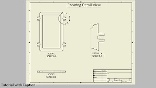 Create Detail View in Drawing Sheet Autodesk Inventor [upl. by Zilevi]