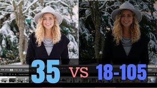 Sony 18105 F4 vs Sony 35mm F18 [upl. by Odranar]