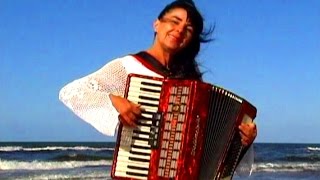 WIESŁAWA DUDKOWIAK  with Accordion on Beach 2  The most beautiful relaxing melody [upl. by Horatius209]