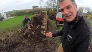 A new Cornish Hedge in construction  how is it made [upl. by Anon]