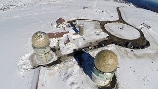 Torre ❄️ Serra da Estrela snow aerial view [upl. by Solrac]