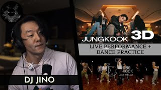 DJ REACTION to KPOP  BTS JUNGKOOK 3D LIVE PERFORMANCE  3D DANCE PRACTICE  BON VOYAGE S4 EP 6 [upl. by Annatnom]