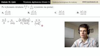 Zad18 Dodaj wyrażenia wymierne wyrażenia algebraiczne  zestaw 3 [upl. by Ecirtaeb383]