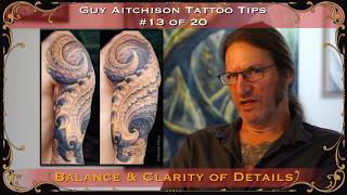 How to Balance Detail and Clarity in Tattoo Designs  Guy Aitchison Tattoo Tips 1320 [upl. by Yantruoc292]