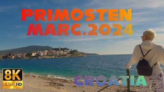 Primosten Croatia  8K Spring Walkthrough March 2024 [upl. by Dana373]